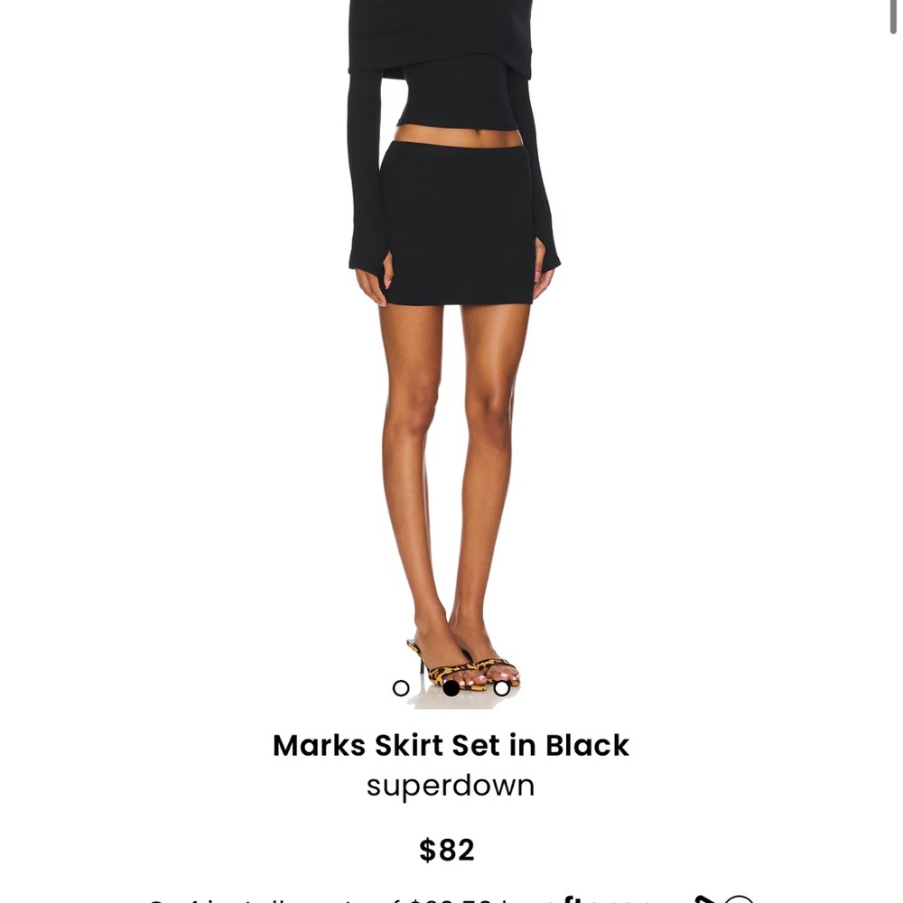 Superdown Black Skirt Set